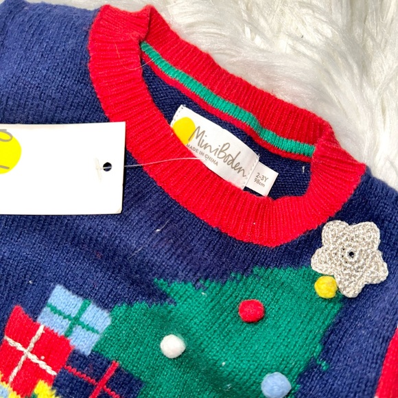 Mini Boden 2-3Y NWT Christmas sweater 🎄🎅🏼♥️ - Picture 6 of 6